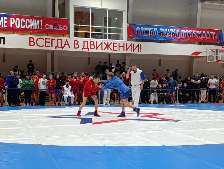 самбисты на ковре.