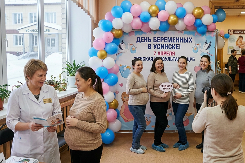 Усинская центральная районная больница приглашает будущих мам отметить День беременных.