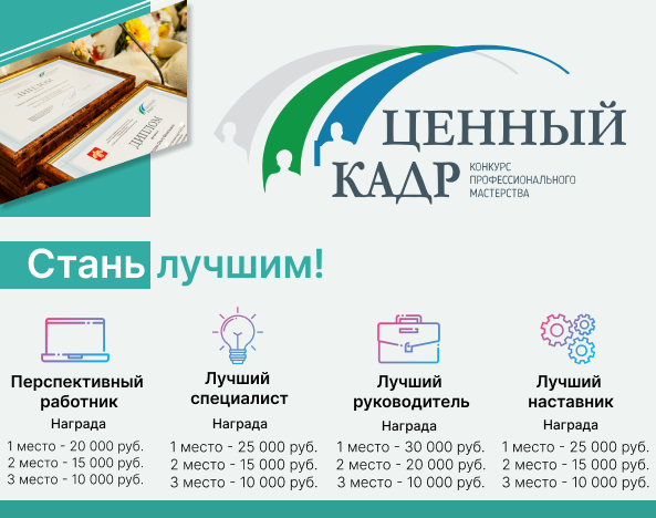 Участие в конкурсе «Ценный кадр» - шаг к профессиональному росту.