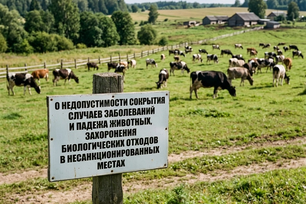 коровы в поле.