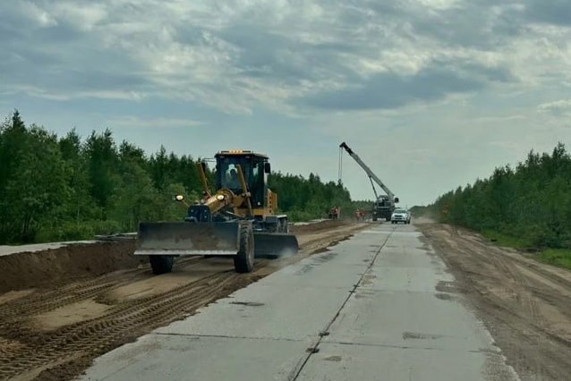 В округе «Усинск» продолжается плановый ремонт дорог.